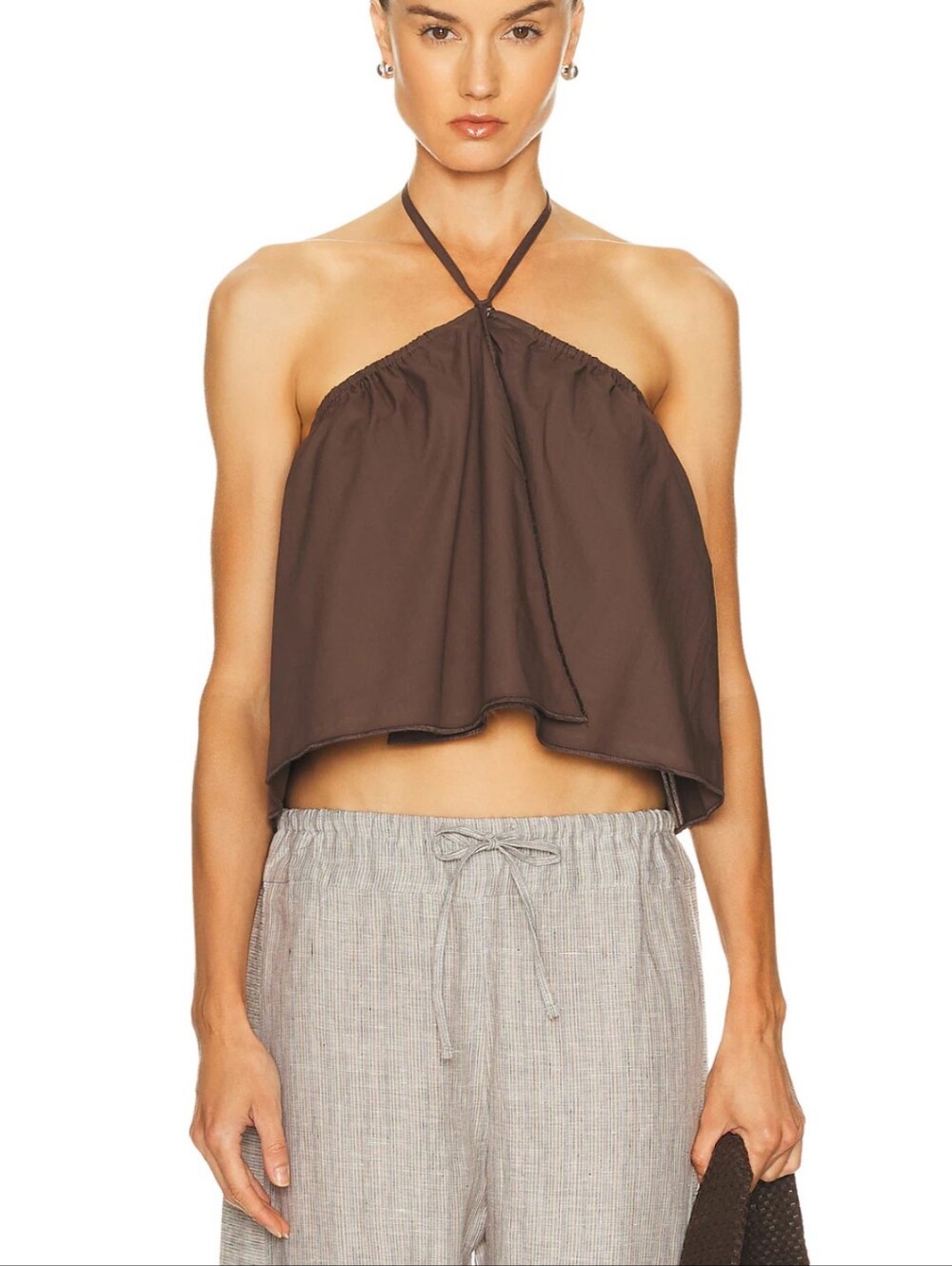Deiji Studios Napkin Top Chocolate Brown M